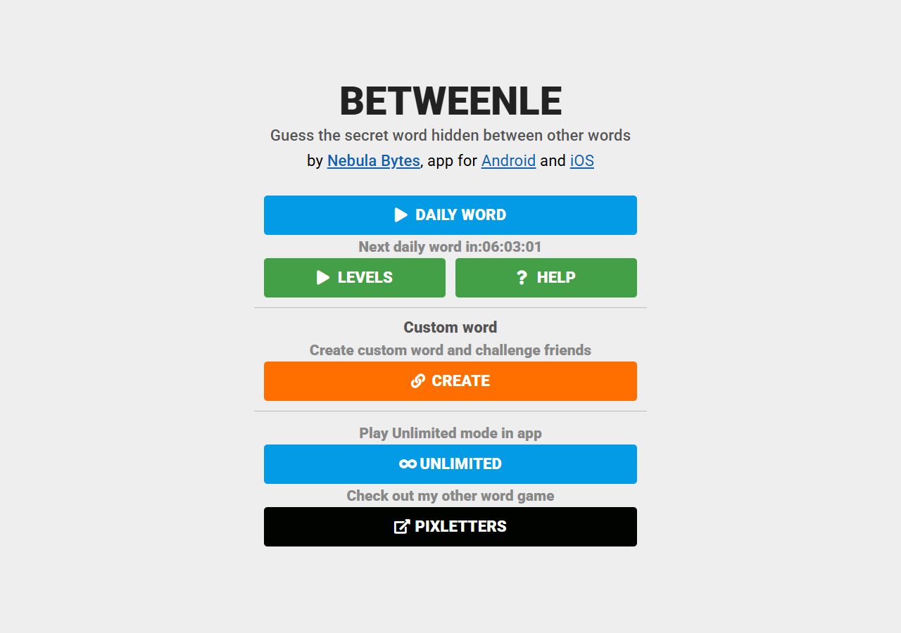 Betweenle — aperçu