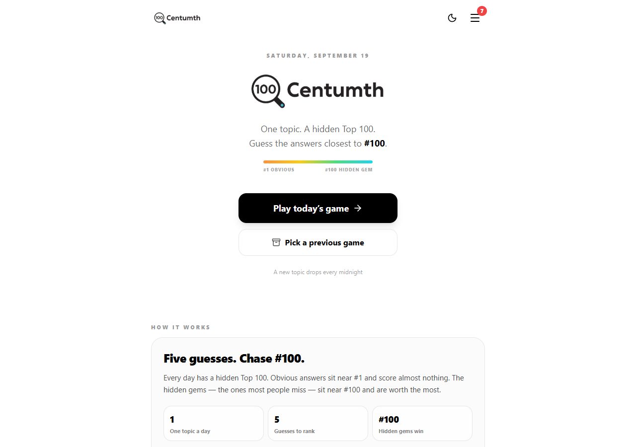 Centumth — aperçu