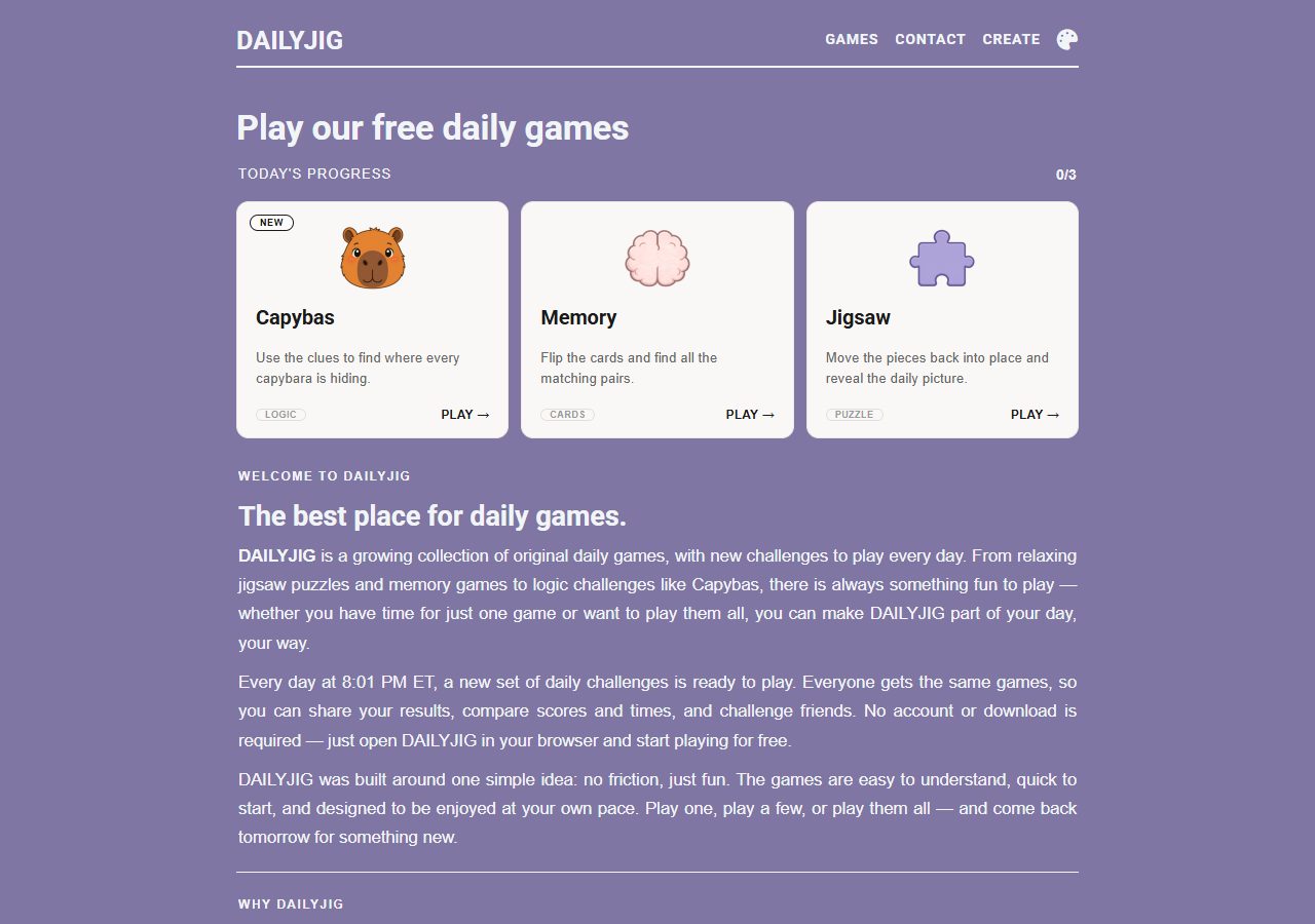 DailyJig — aperçu
