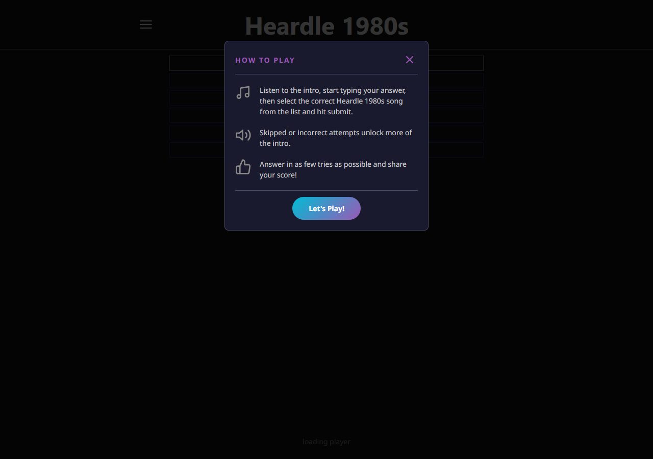 Heardle 80s — aperçu