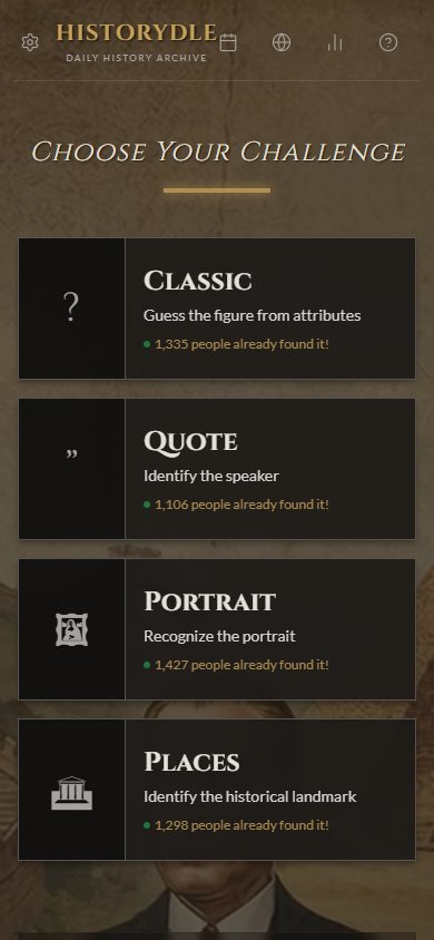 Historydle — aperçu
