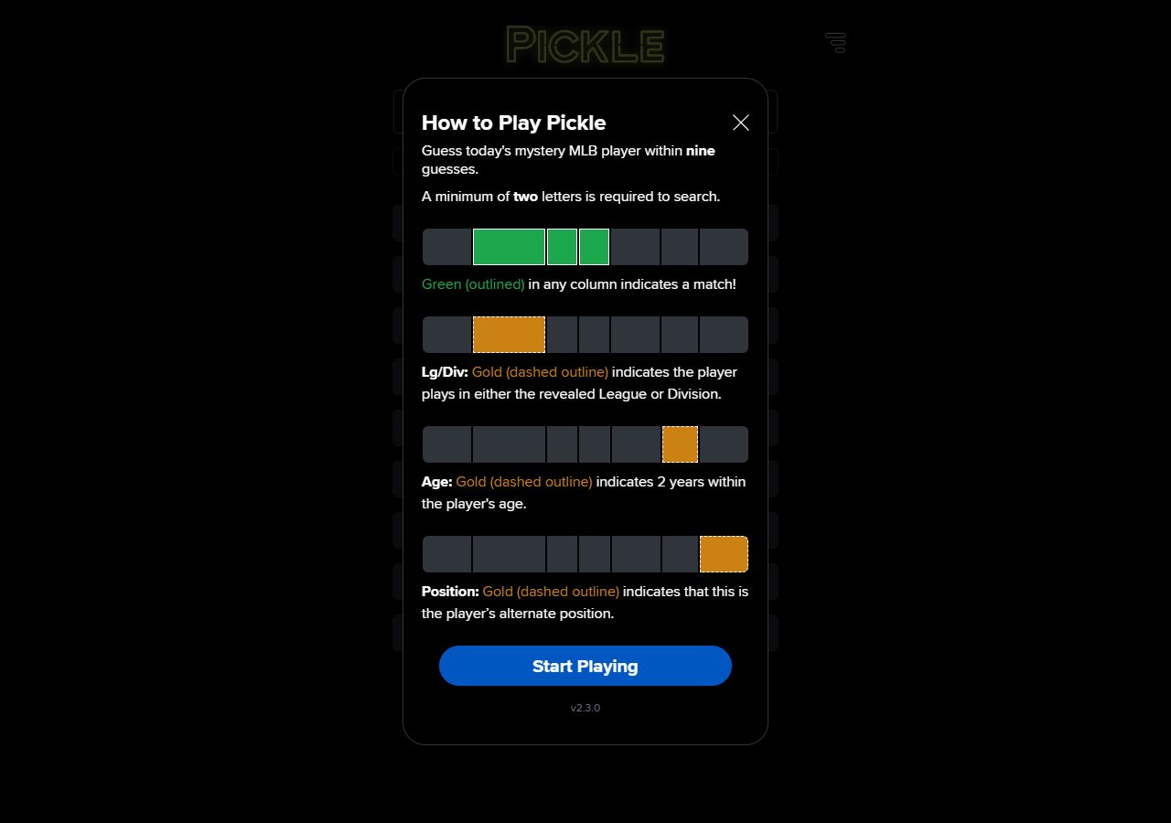 MLB Pickle — aperçu