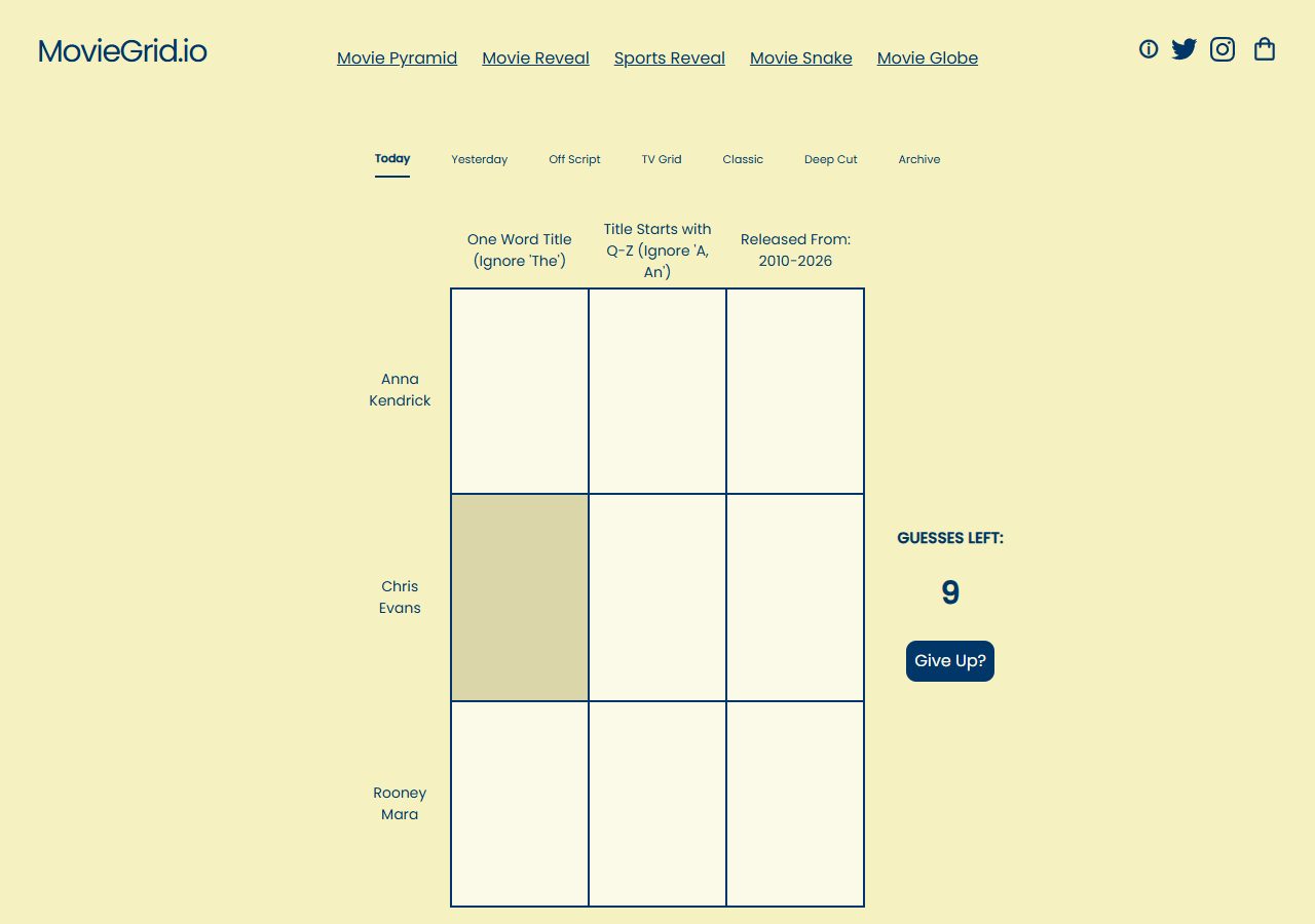 Movie Grid — aperçu