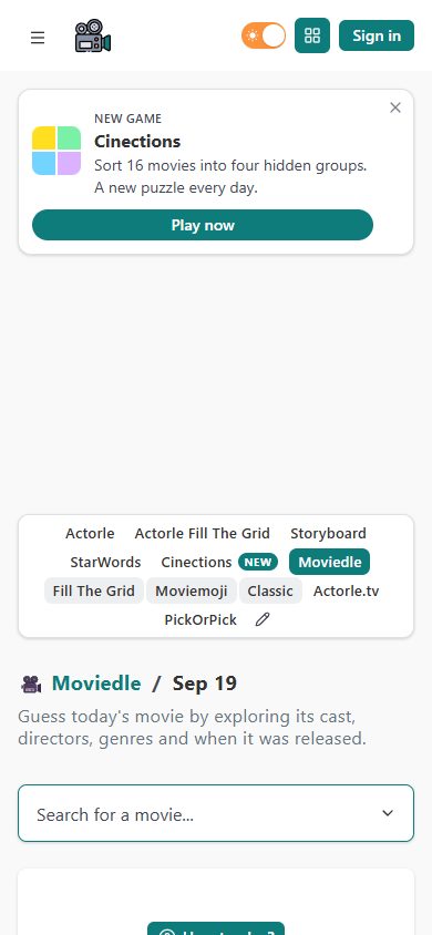 Moviedle — aperçu