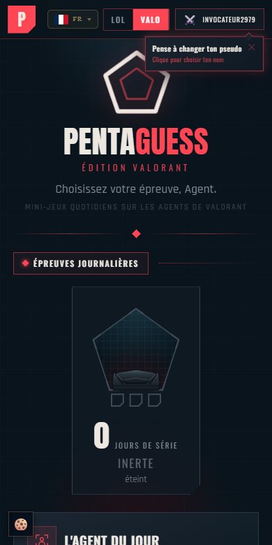 PentaGuess Valorant — aperçu
