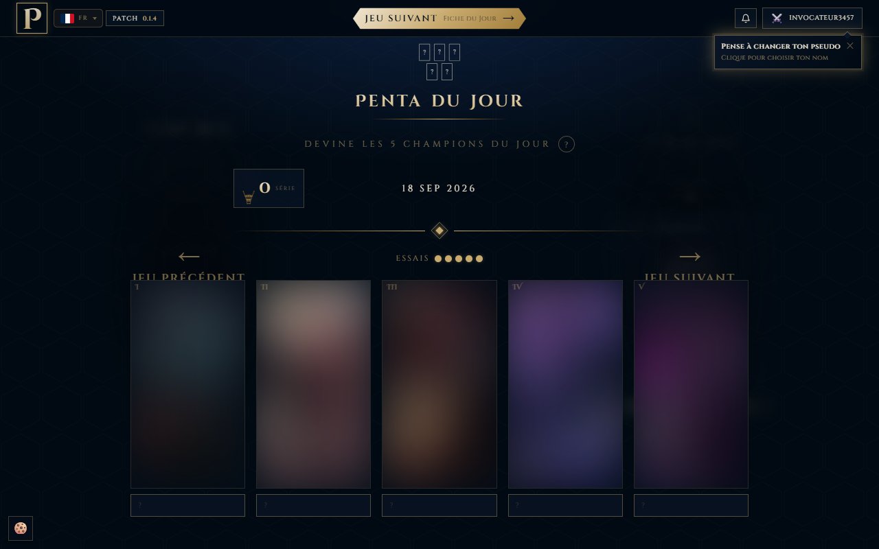 PentaGuess LoL — aperçu