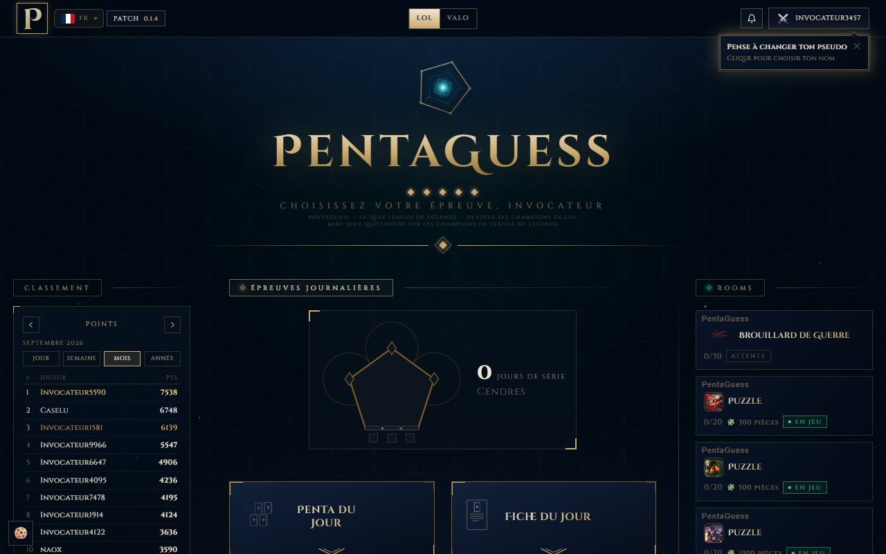 PentaGuess LoL — aperçu