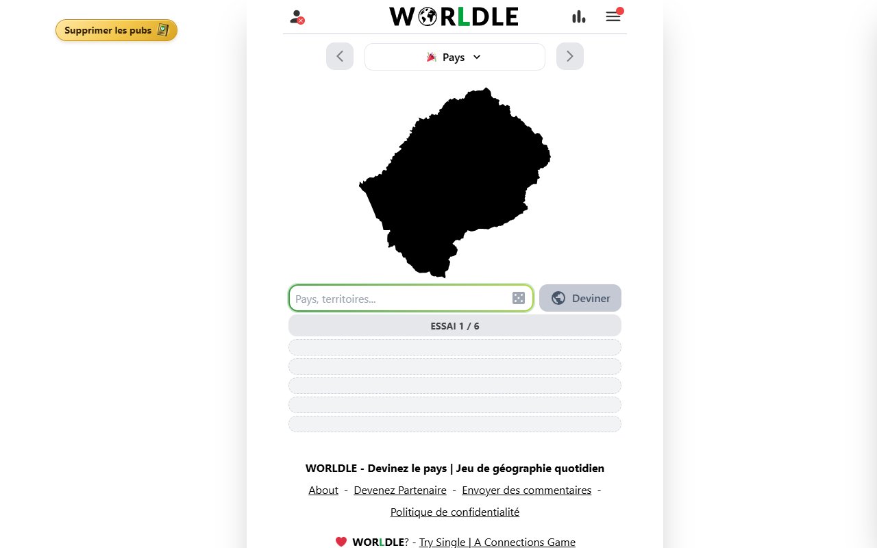Worldle — aperçu